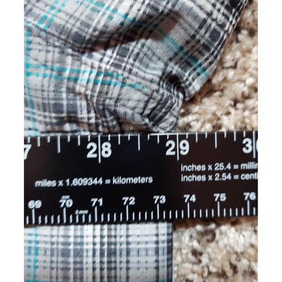 Duluth Trading Mens 3XL Standard Fit Blue & Orange Plaid Button Up Shirt Bundle - Picture 3 of 6